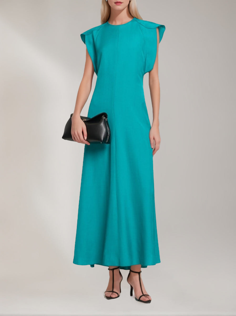 A-Line/Princess Scoop Sleeveless Ankle-Length Wedding Guest Dress with - Mondressy UK A-Line/Princess Scoop Sleeveless Ankle-Length Wedding Guest Dress with - Mondressy UK
