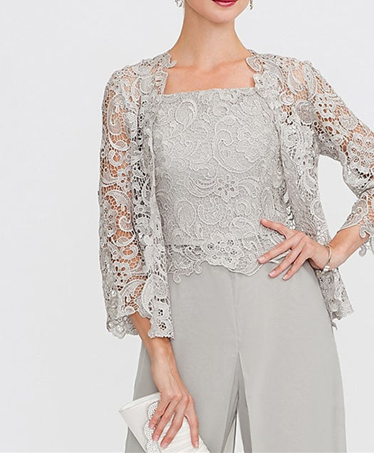 Women's Wedding Guest 3/4 Length Sleeves Floral Lace Bolero Coats / Ja - Mondressy UK Women's Wedding Guest 3/4 Length Sleeves Floral Lace Bolero Coats / Ja - Mondressy UK