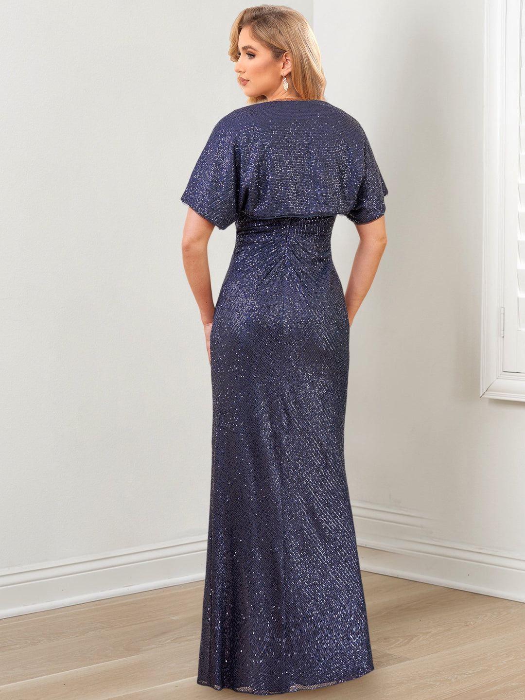 Sheath/Column V-Neck Floor-Length Mother of the Bride Dresses