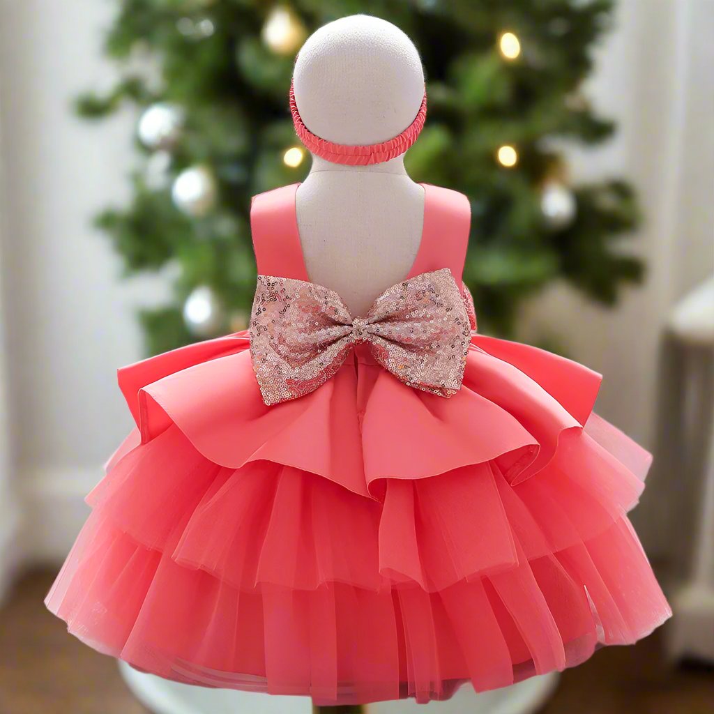 Ball-Gown Scoop Neck Sleeveless Knee-Length Flower Girl Dress with Bowknot