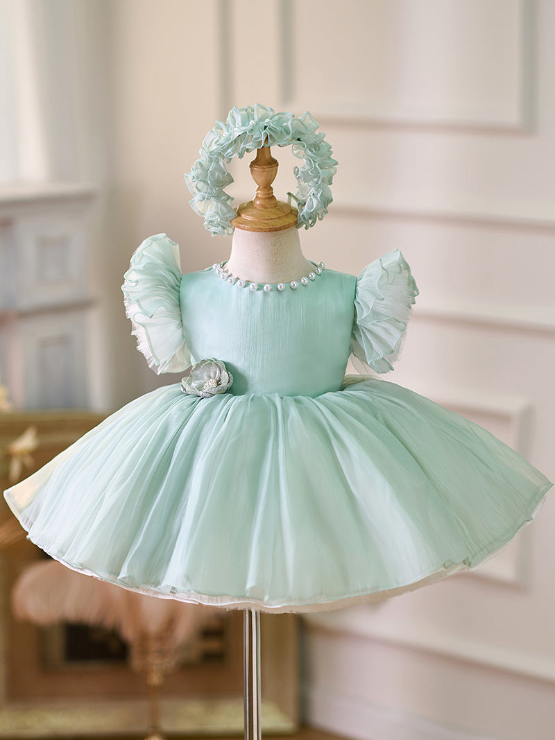 Organza Knee-length 1st Birthday Toddler Party Dress