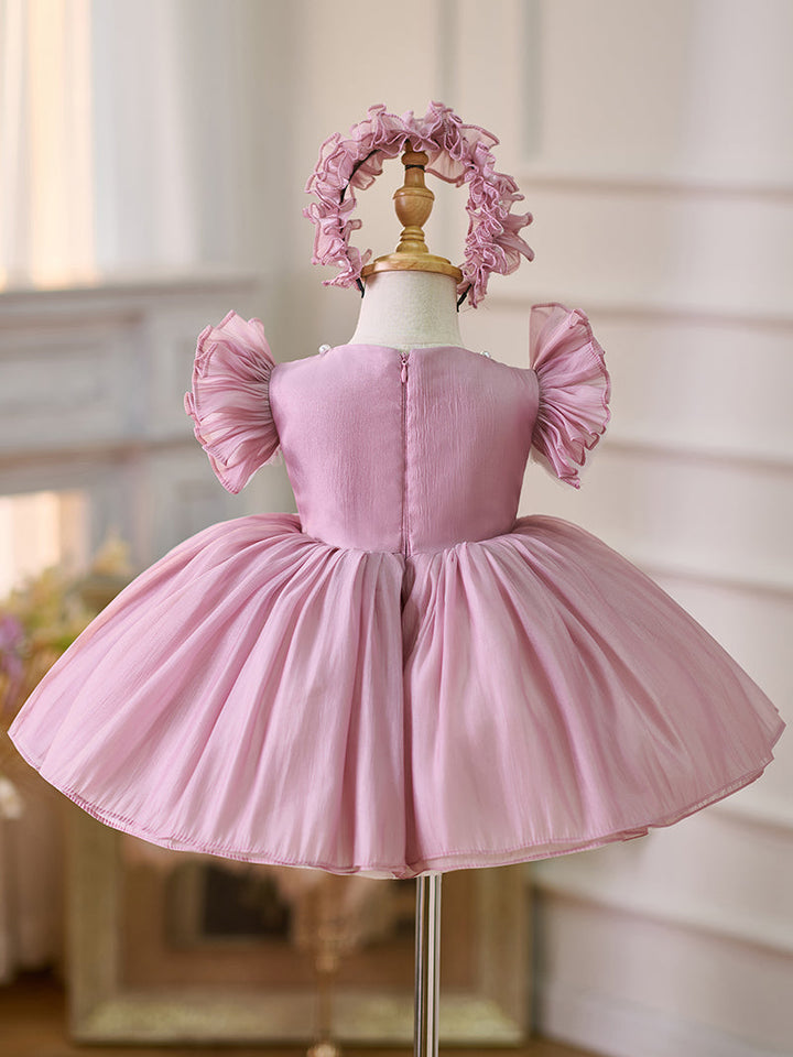 Organza Knee-length 1st Birthday Toddler Party Dress