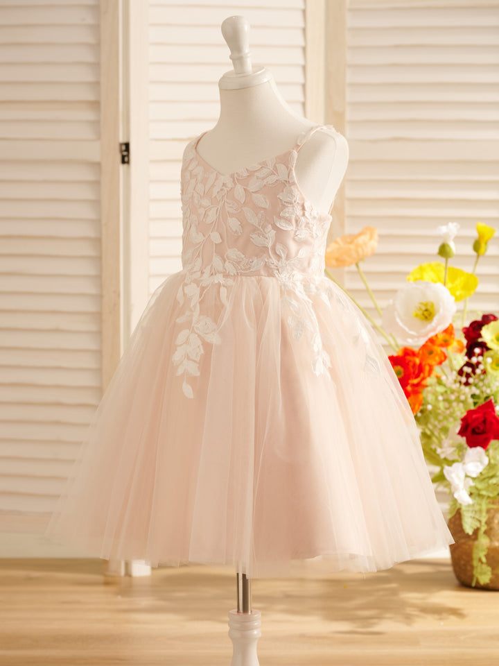 Tulle Knee-length Flower Girl Dress