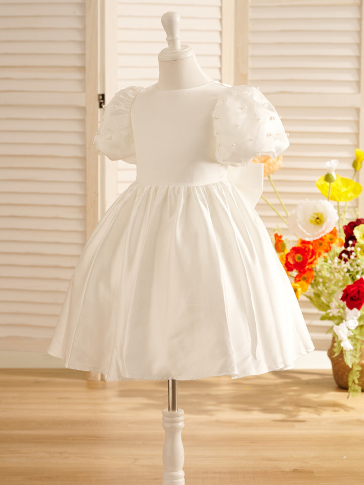 Ball-Gown/Princess Satin Knee-length Flower Girl Dress