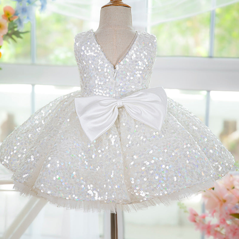 Sequins Knee-length Birthday Party Dress