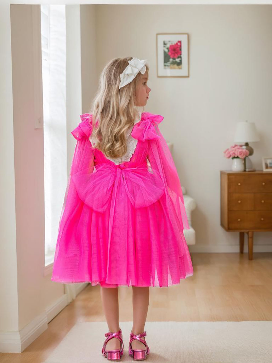 Sequins Tulle Knee-length Birthday Party Dress