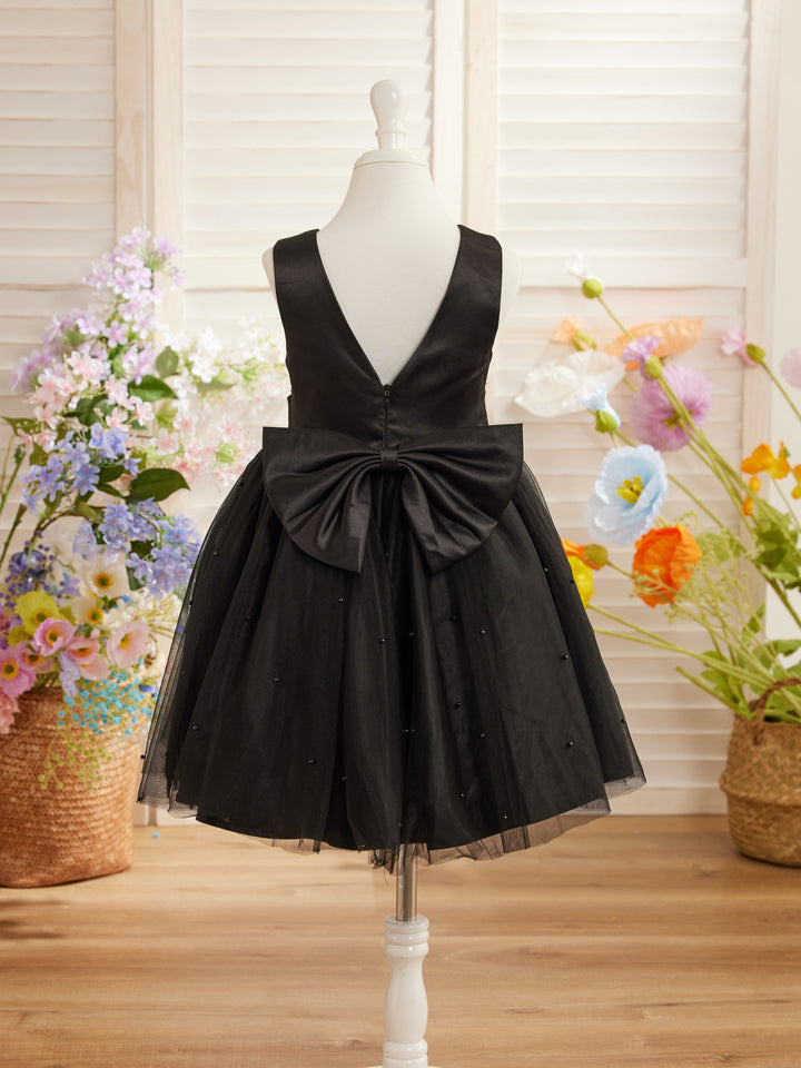 Ball-Gown/Princess Satin Tulle Knee-length Flower Girl Dress