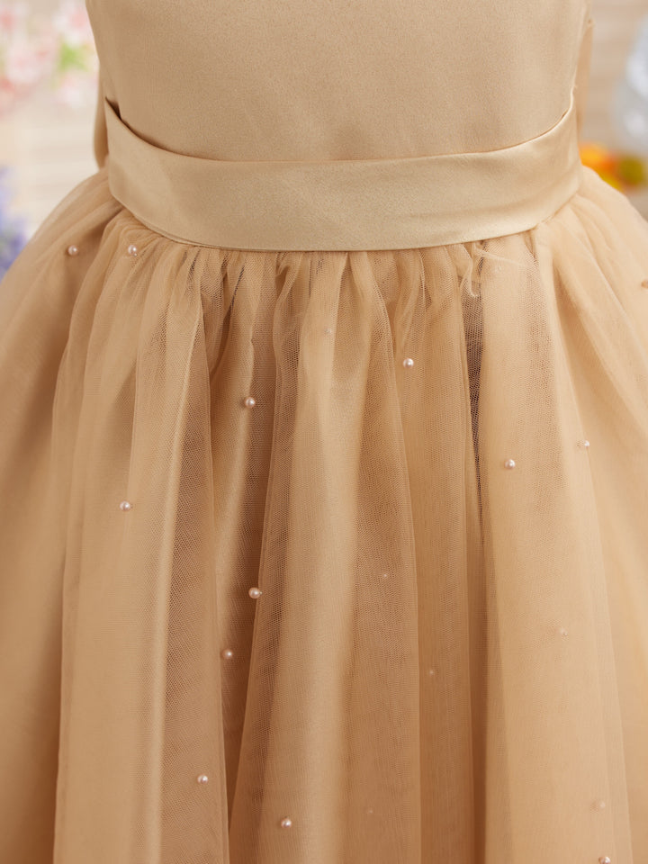 Ball-Gown/Princess Satin Tulle Knee-length Flower Girl Dress