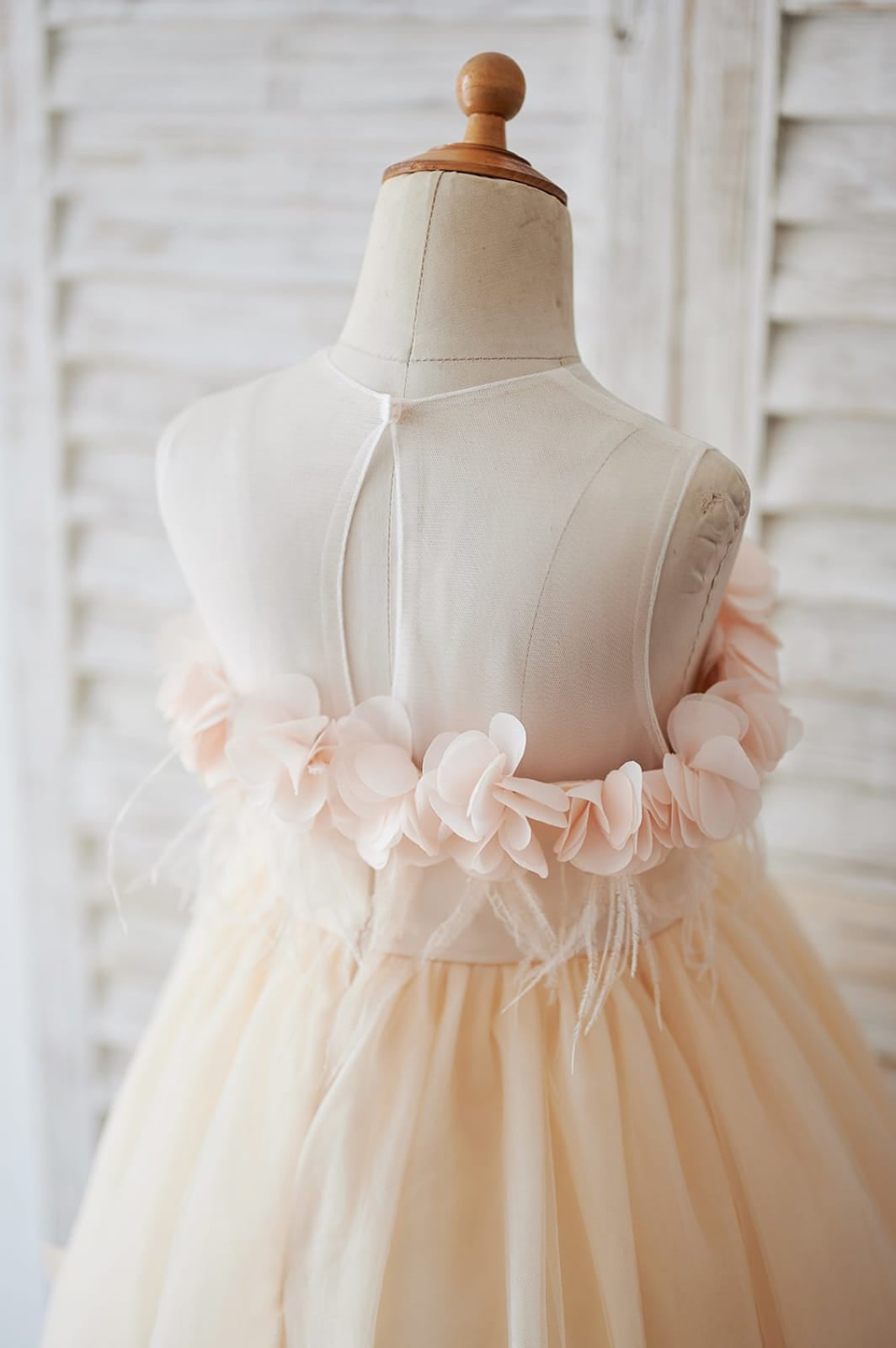 Ball-Gown/Princess Tulle Knee-length Flower Girl Dress