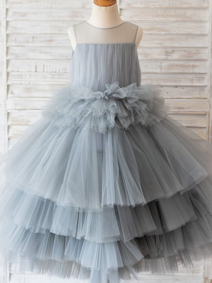 Ball-Gown/Princess Tulle Knee-length Flower Girl Dress