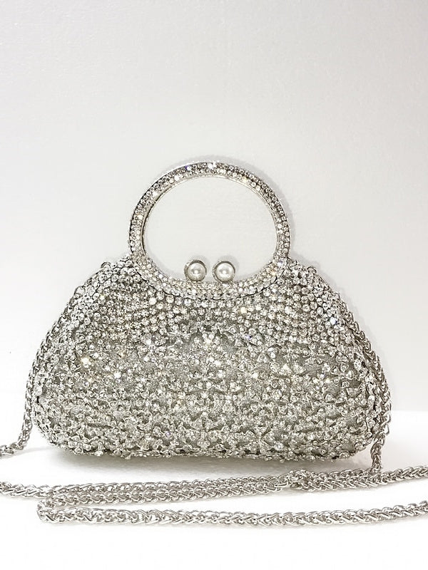 Alloy Chain Crystals Rhinestone Clutch Bags