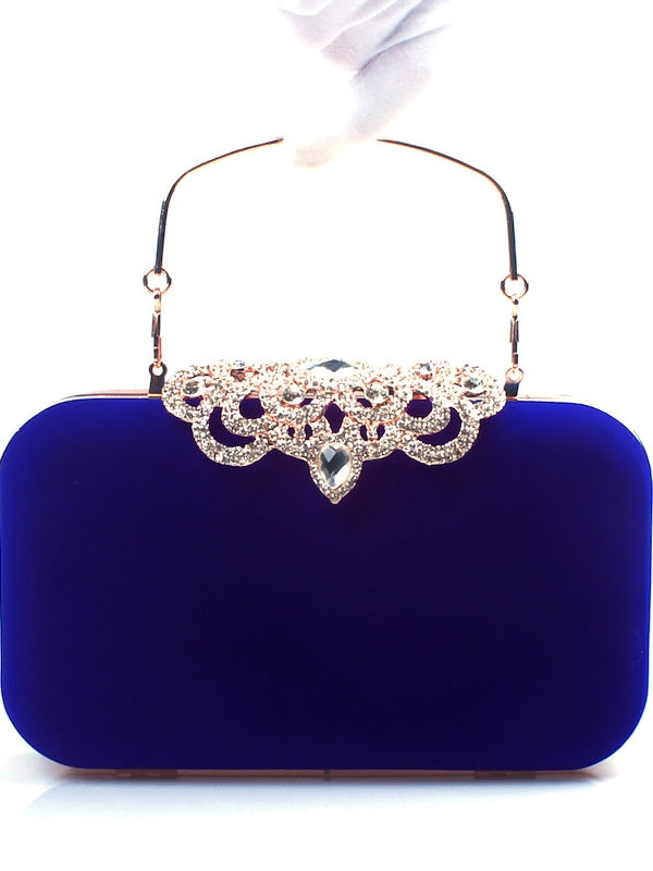 Velvet Wedding Party Rhinestone Clutch Bags