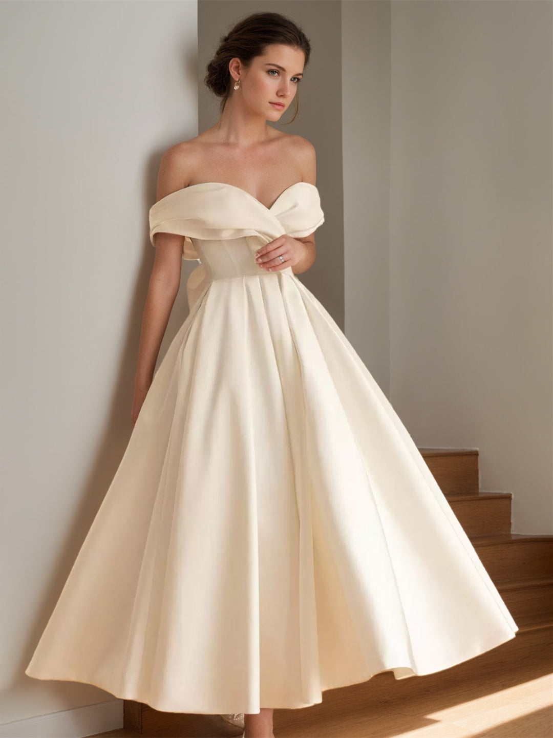 Graduation Outfit Dress To Impress A-Line/Princess Sweetheart Sleeveless Ankle-Length Wedding Dress With Mondressy Graduation Outfit Dress To Impress A-Line/Princess Sweetheart Sleeveless Ankle-Length Wedding Dress With Mondressy