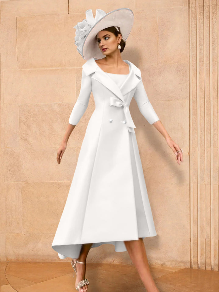 A-Line/Princess Long Sleeves Mother of the Bride Dresses with Bowknot