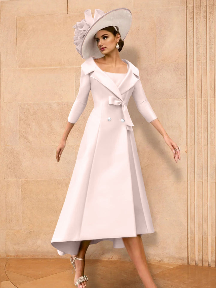 A-Line/Princess Long Sleeves Mother of the Bride Dresses with Bowknot