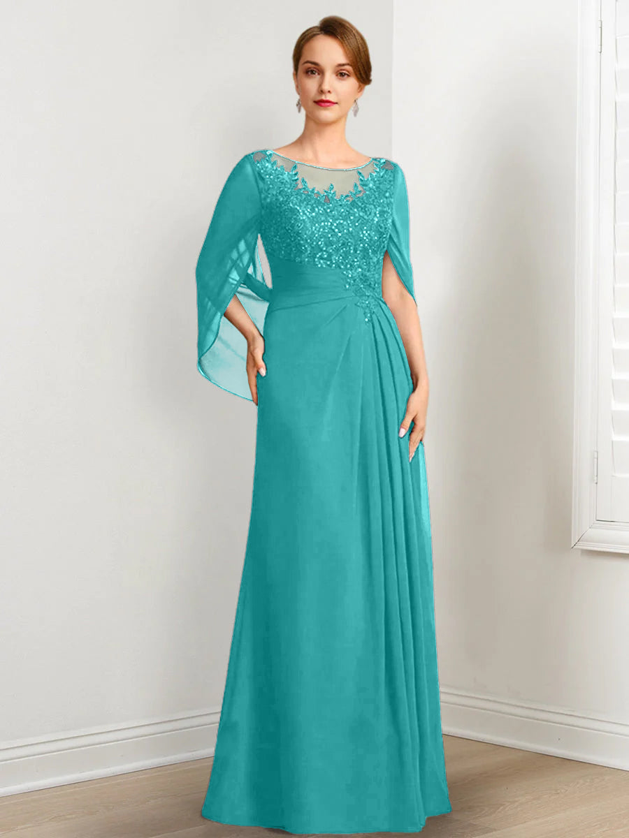 A-Line/Princess Mother of the Bride Dresses with Applique & Sequins