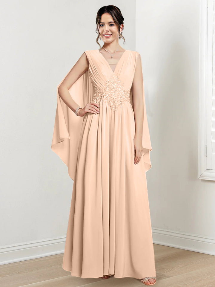 A-Line/Princess V-Neck Floor-Length Mother of the Bride Dresses