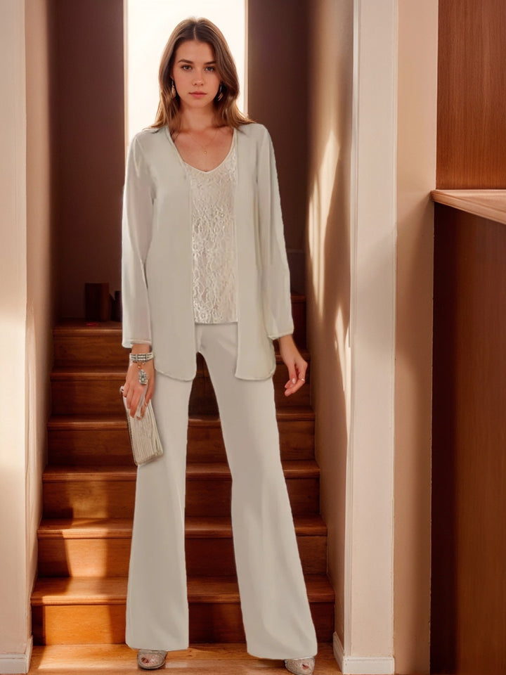 Chiffon Mother of the Bride Pantsuits with Jacket