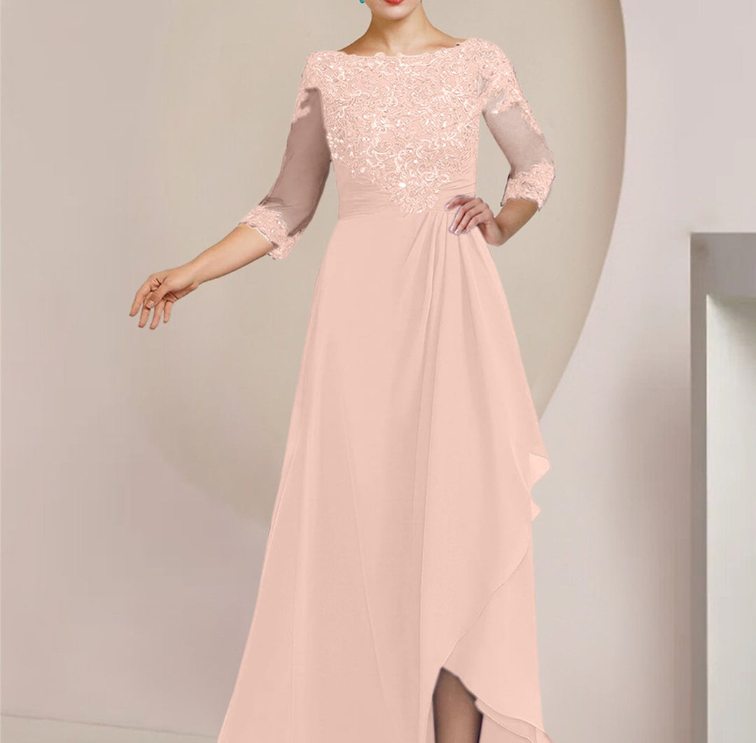 A-Line/Princess Scoop Floor-Length Mother of the Bride Dresses