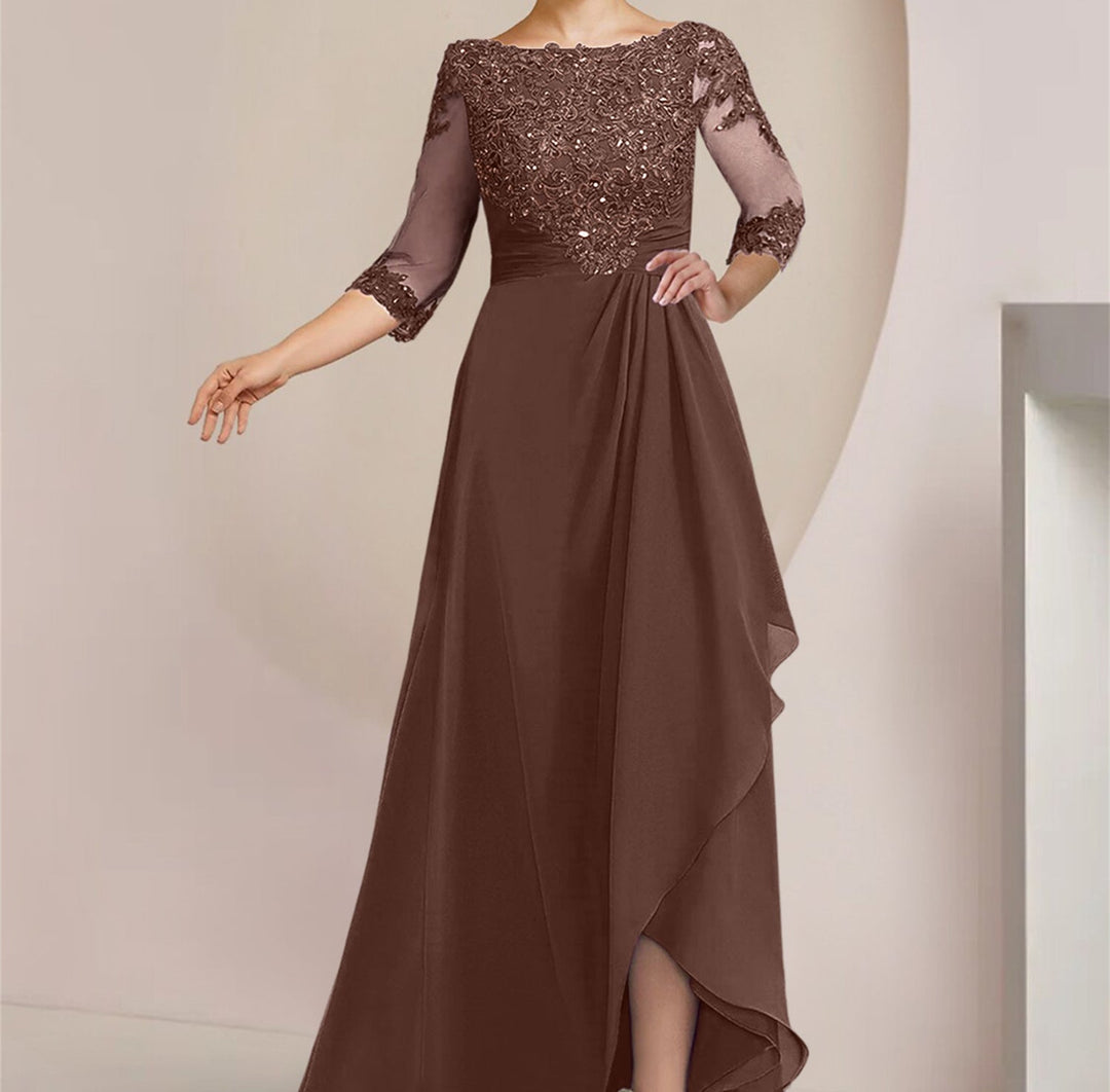 A-Line/Princess Scoop Floor-Length Mother of the Bride Dresses