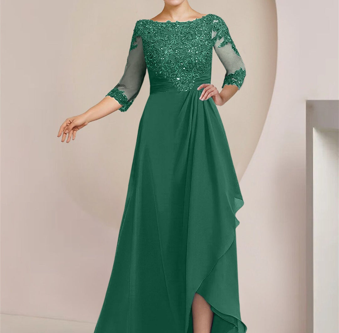 A-Line/Princess Scoop Floor-Length Mother of the Bride Dresses