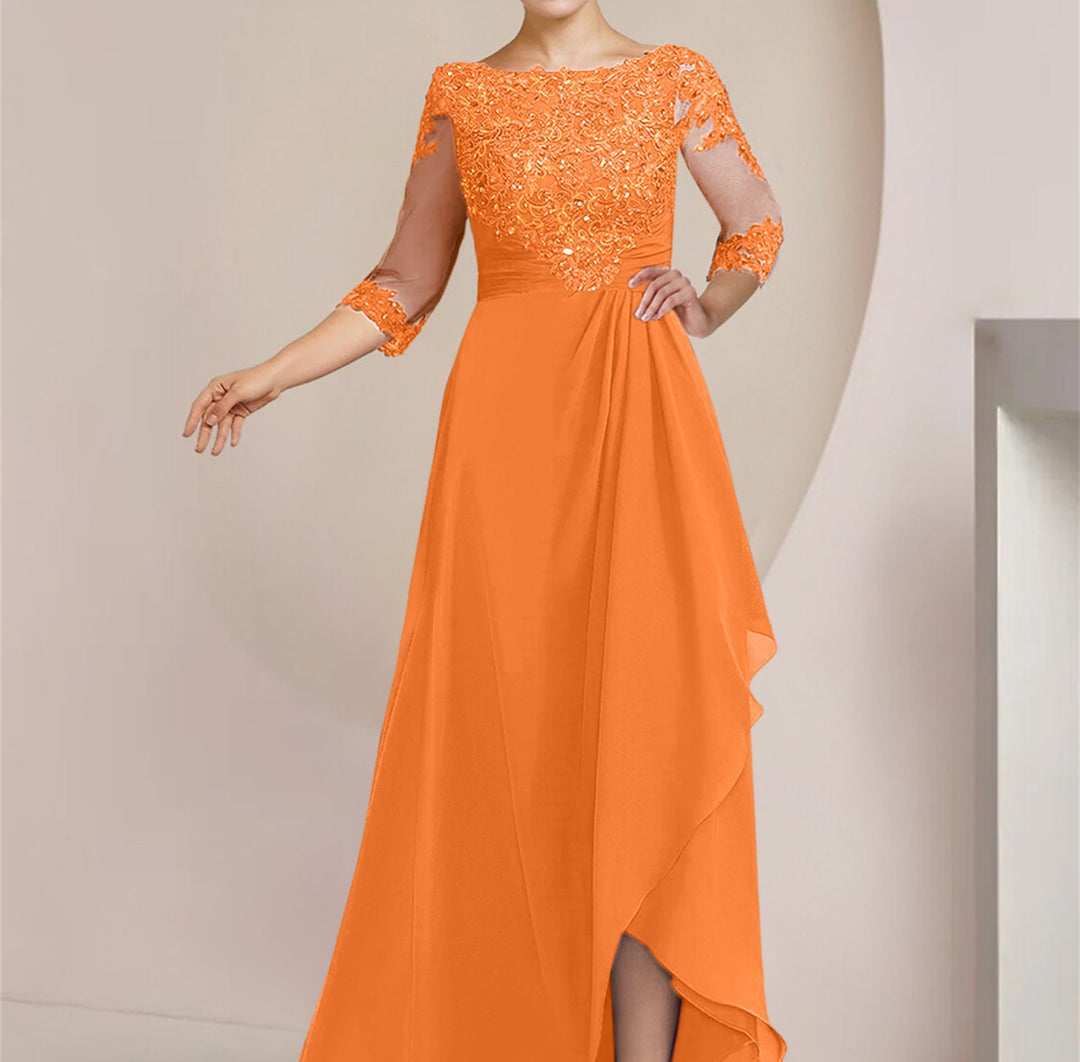 A-Line/Princess Scoop Floor-Length Mother of the Bride Dresses