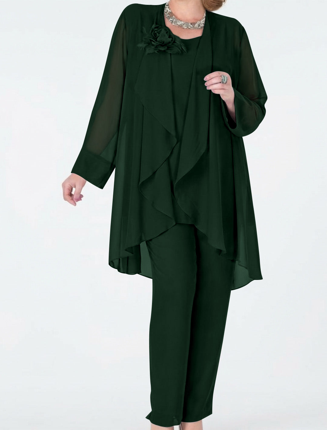 Chiffon Mother of the Bride Pantsuits with Jacket