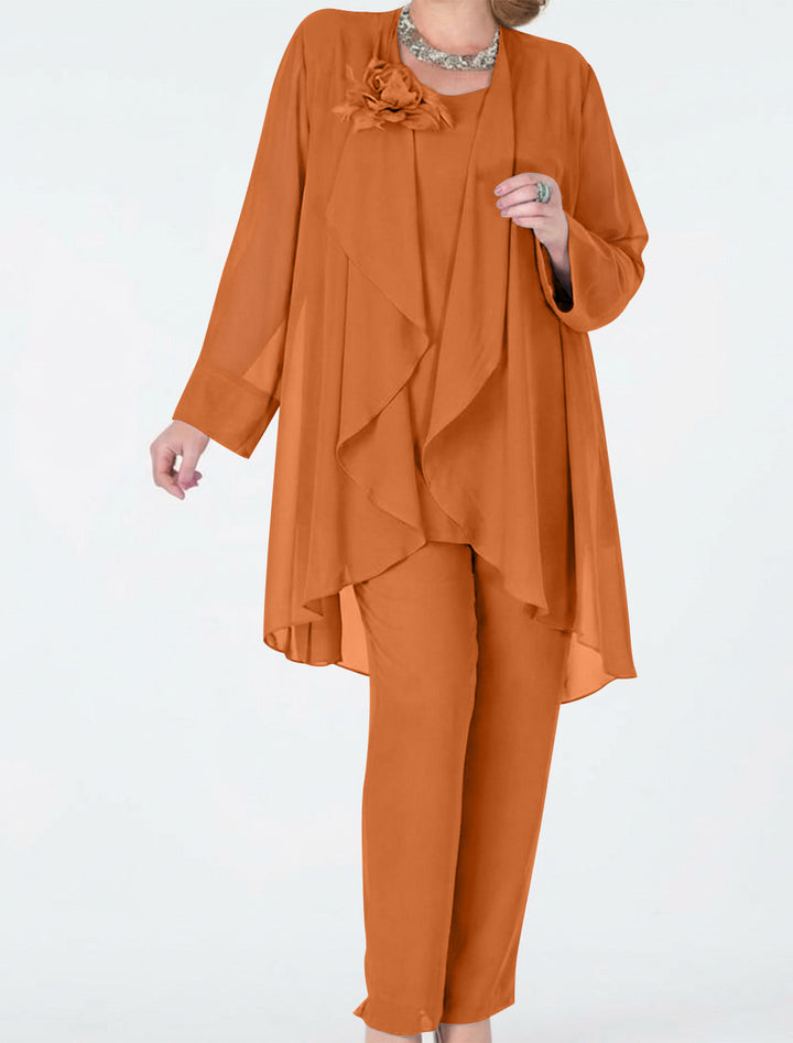 Chiffon Mother of the Bride Pantsuits with Jacket