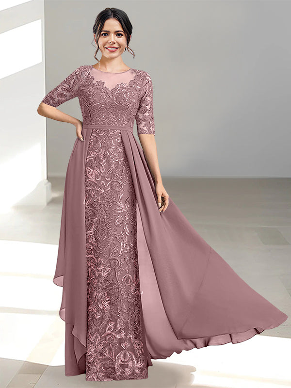 A-Line/Princess Scoop Floor-Length Mother of the Bride Dresses