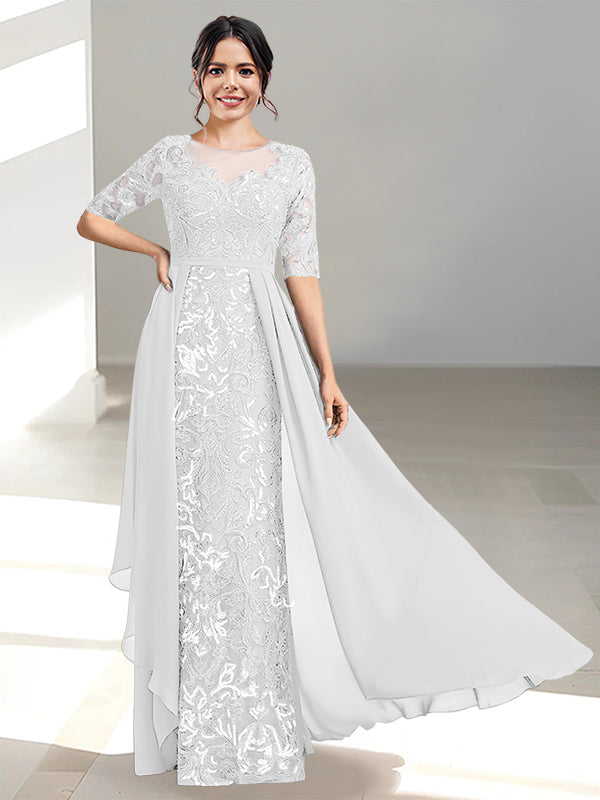 A-Line/Princess Scoop Floor-Length Mother of the Bride Dresses