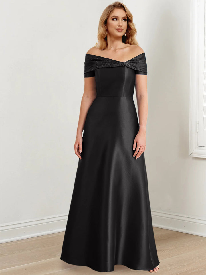 A-Line/Princess Off-the-Shoulder Floor-Length Mother of the Bride Dresses