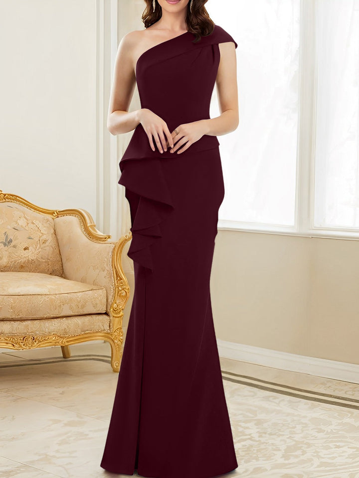 Trumpet/Mermaid One-Shoulder Floor-Length Mother of the Bride Dresses