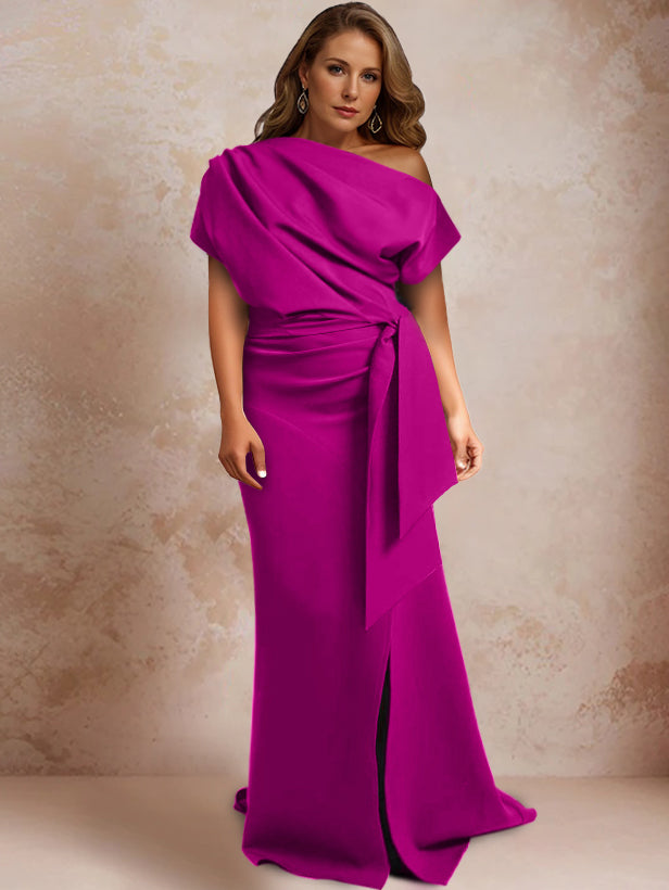 Trumpet/Mermaid One-Shoulder Floor-Length Mother of the Bride Dresses