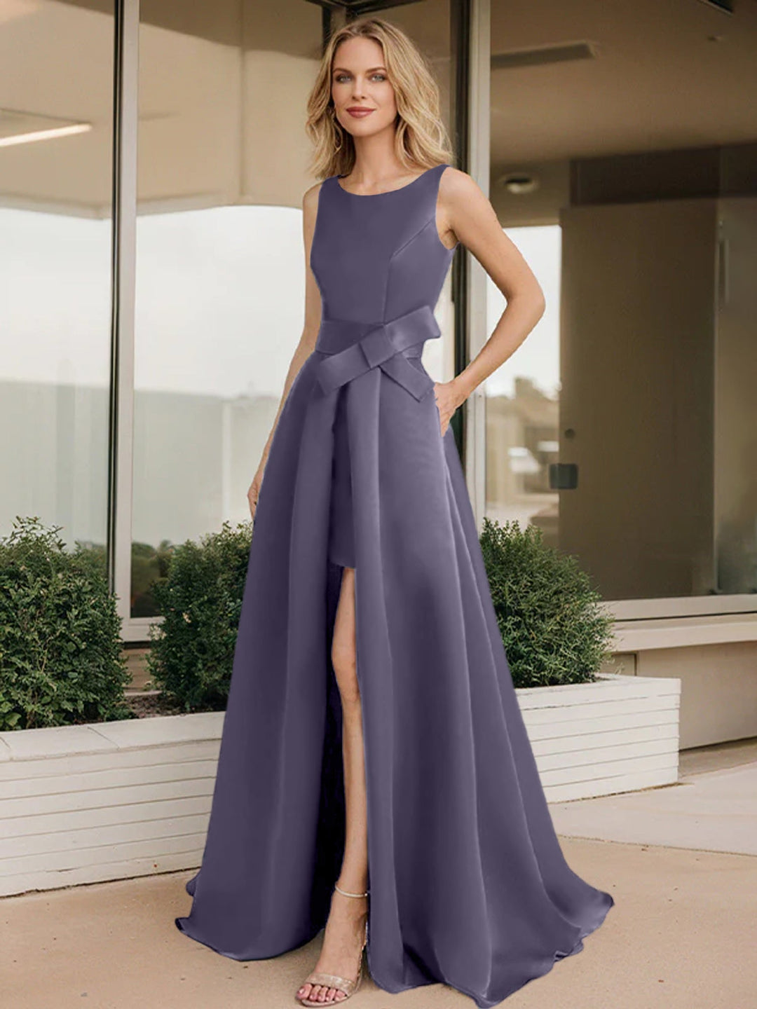 A-Line/Princess Scoop Mother of the Bride Dresses