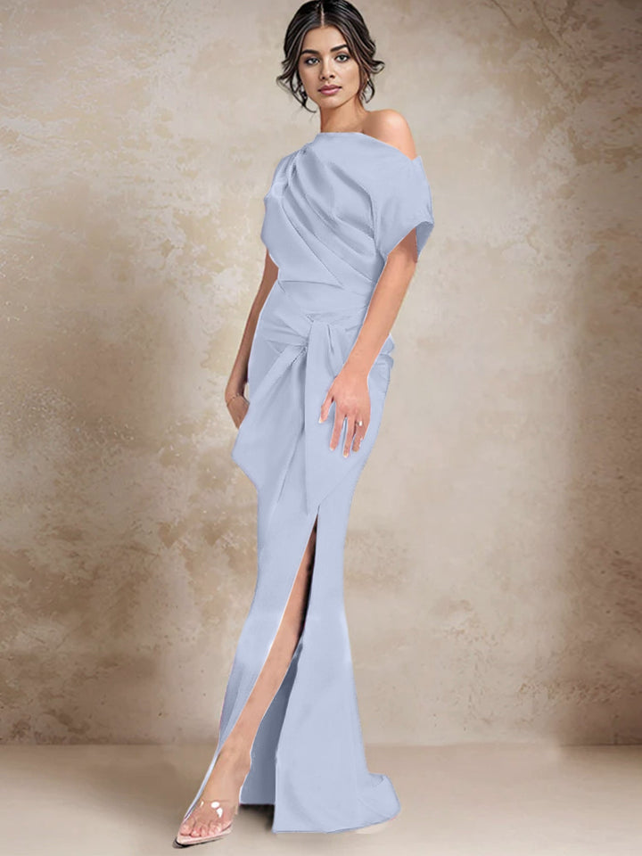 Trumpet/Mermaid One-Shoulder Mother of the Bride Dresses with Split Side