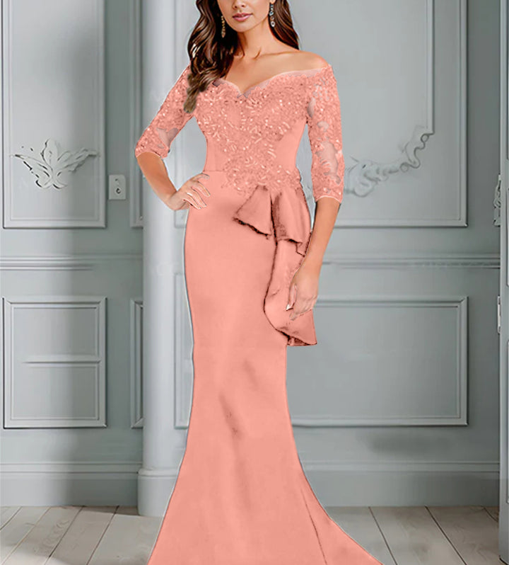 Trumpet/Mermaid Off-the-Shoulder Mother of the Bride Dresses