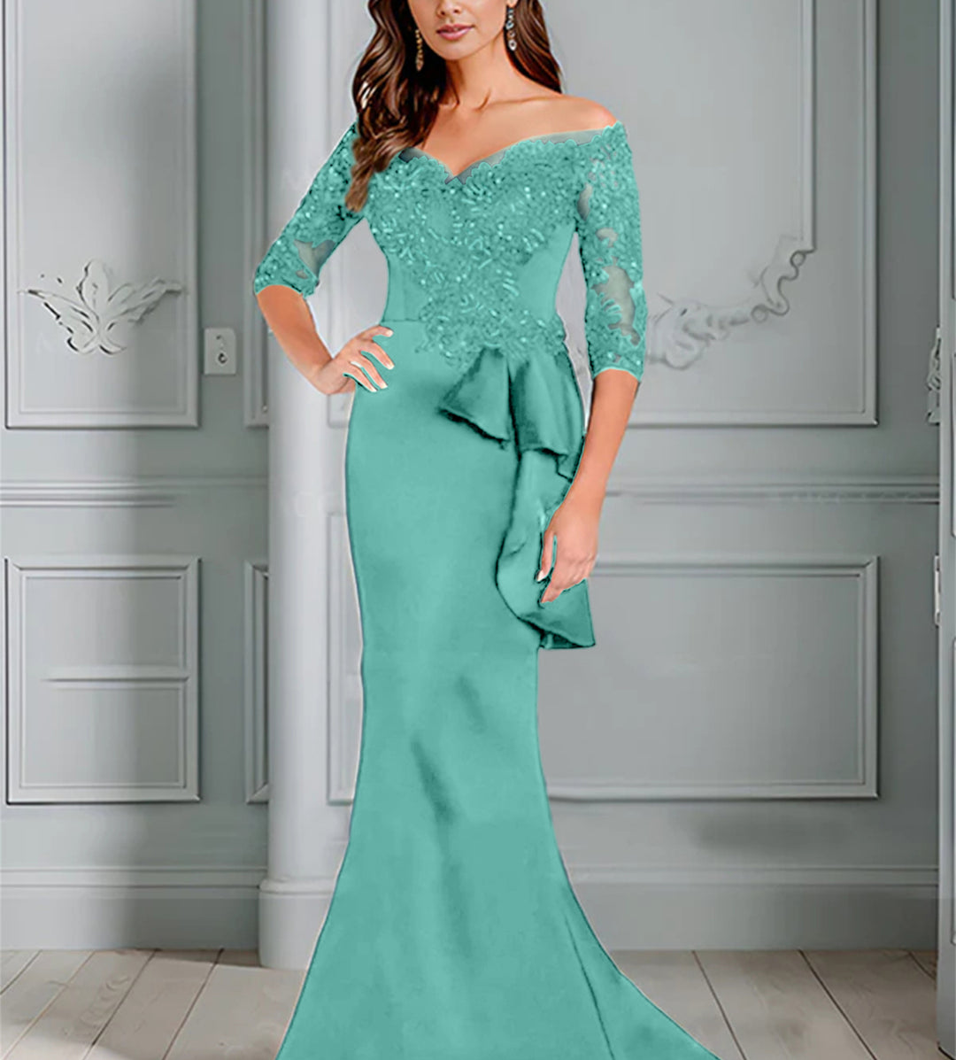 Trumpet/Mermaid Off-the-Shoulder Mother of the Bride Dresses