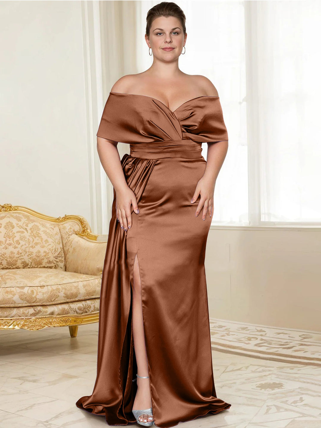 Trumpet/Mermaid Off-the-Shoulder Mother of the Bride Dresses