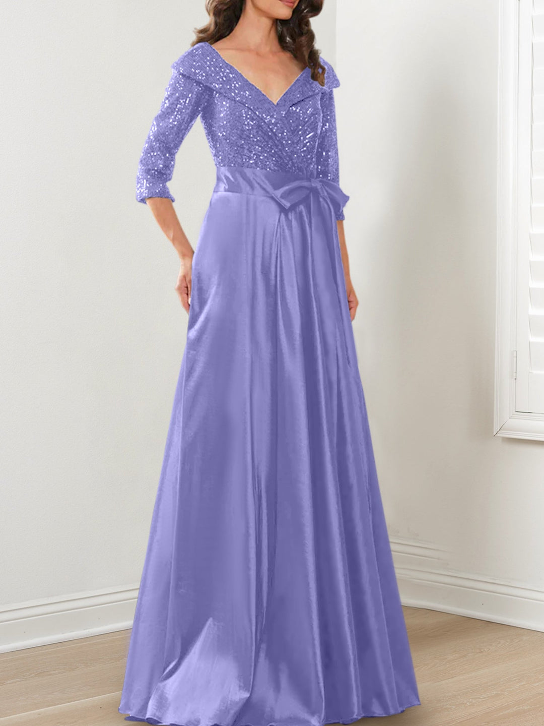 A-Line/Princess V-Neck Floor-Length Mother of the Bride Dresses