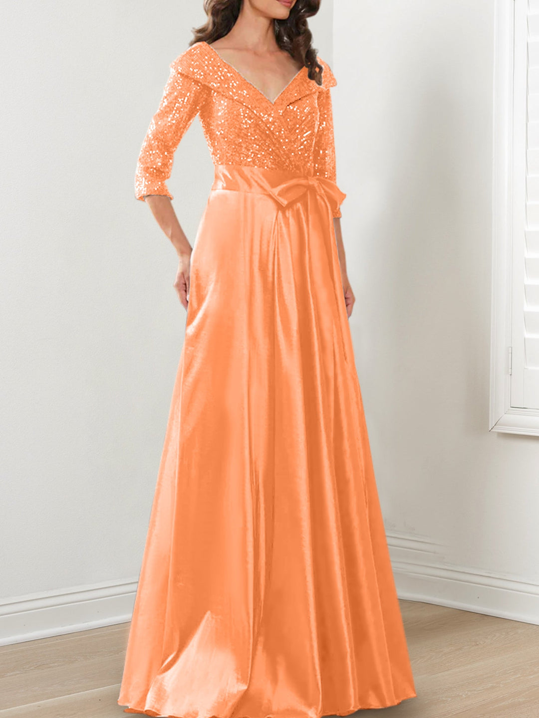 A-Line/Princess V-Neck Floor-Length Mother of the Bride Dresses