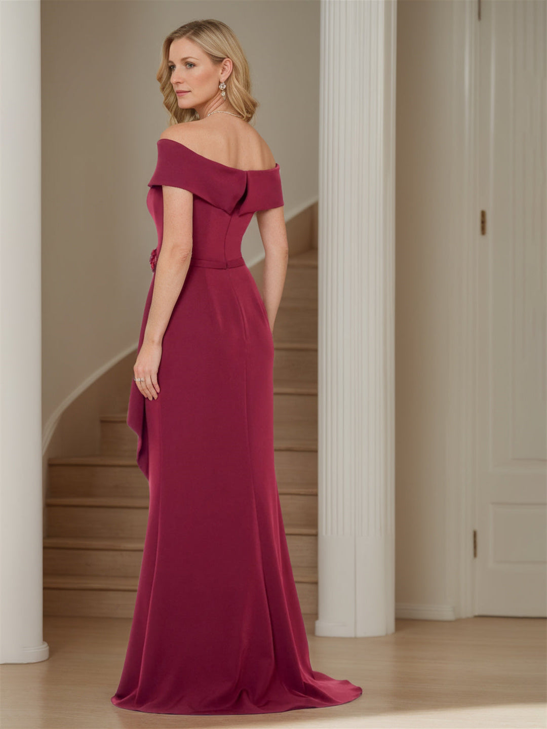 Mermaid/Trumpet Off-the-Shoulder Sleeveless Floor-Length Mother of the Bride Dresses