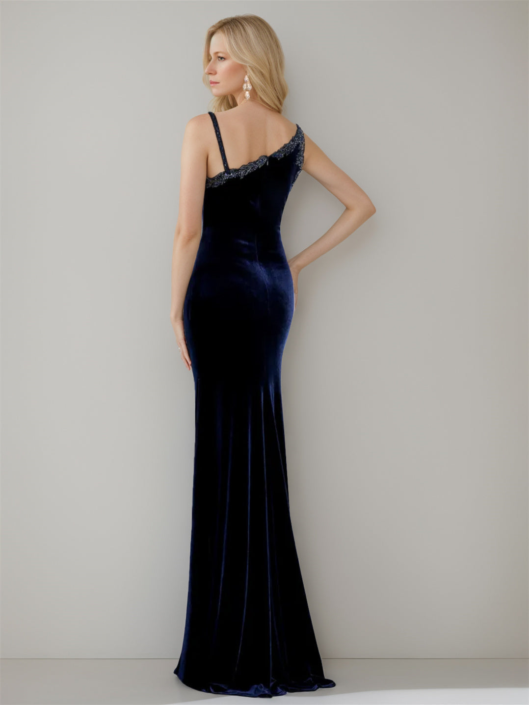 Mermaid/Trumpet Asymmetric Sleeveless Floor Length Mother Of The Bride Dresses With Split Side