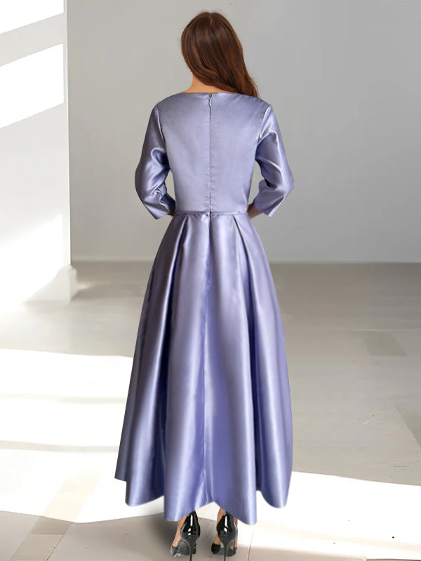 A-Line/Princess Half Sleeves Ankle Length Mother Of The Bride Dresses  & Groom With Pockets