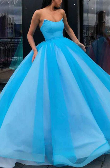 Ball Gown V-Neck Floor-length Long Prom Dresses With Belt