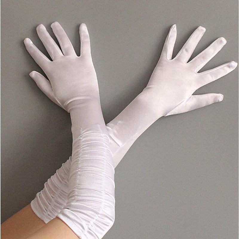 1950s Women's Solid Color Patchwork Christmas Party Prom Teen Adults' Gloves