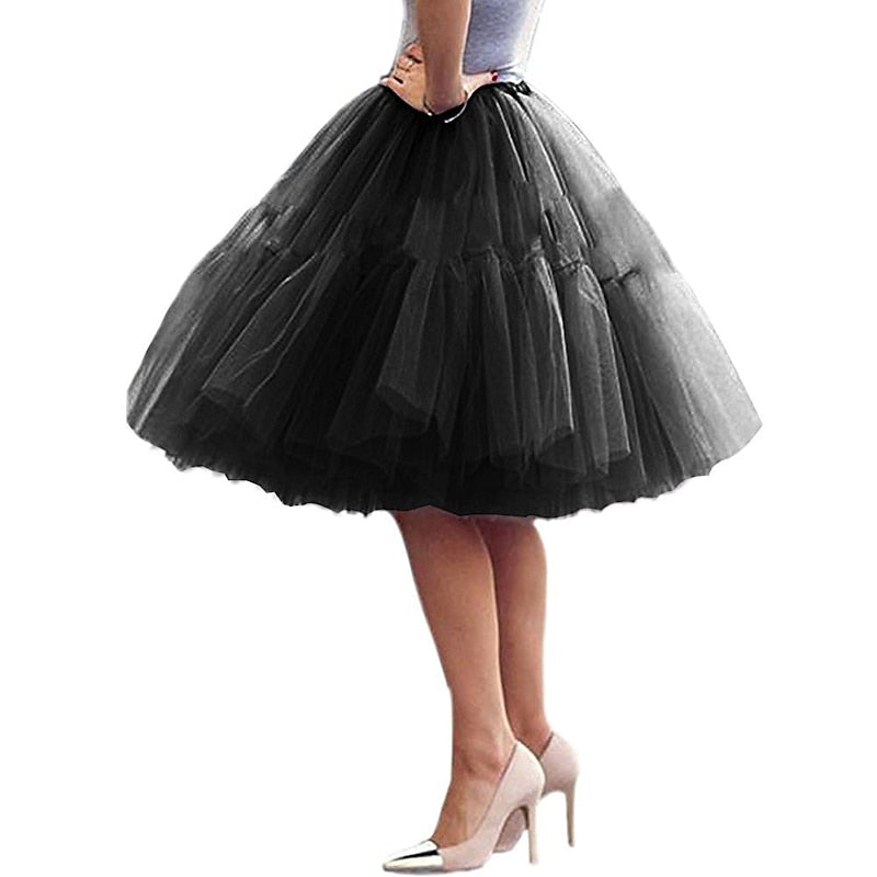 1950s Princess  Knee Length Women's Party Evening Cocktail Party Prom Adults' Skirt