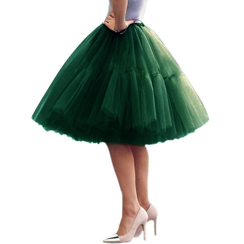 1950s Princess  Knee Length Women's Party Evening Cocktail Party Prom Adults' Skirt