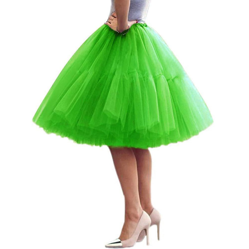 1950s Princess  Knee Length Women's Party Evening Cocktail Party Prom Adults' Skirt