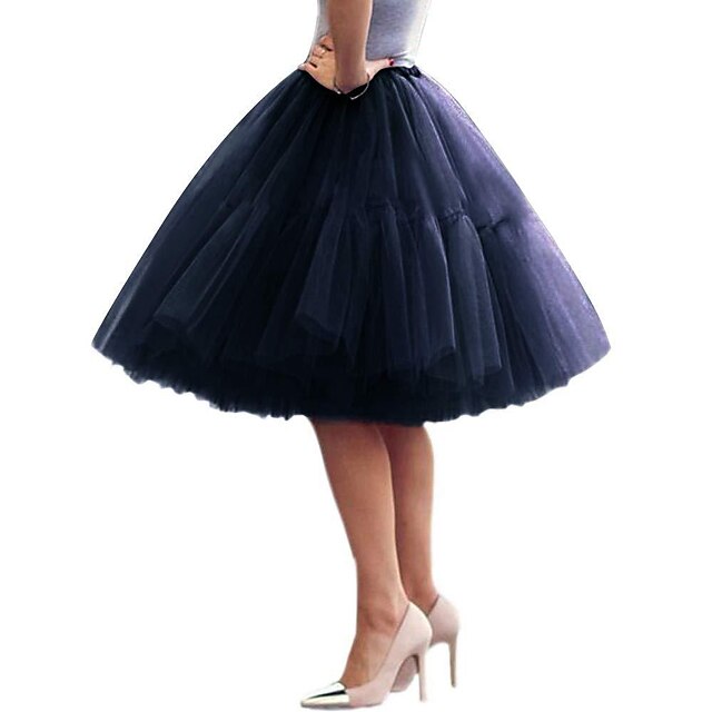 1950s Princess  Knee Length Women's Party Evening Cocktail Party Prom Adults' Skirt