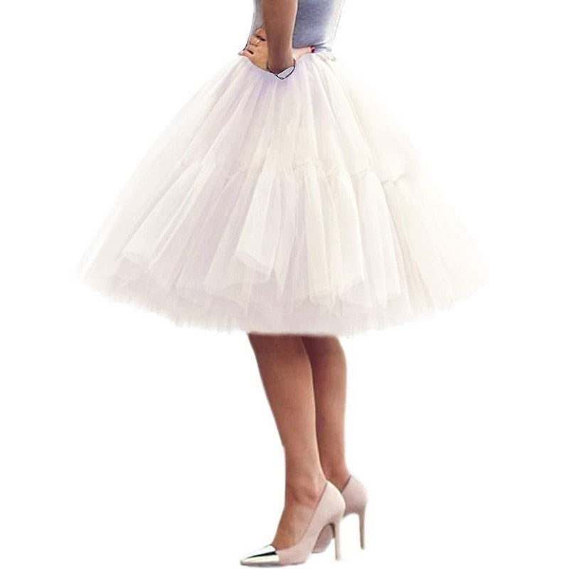 1950s Princess  Knee Length Women's Party Evening Cocktail Party Prom Adults' Skirt